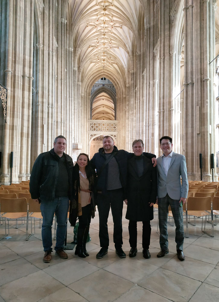 Posing inside the Cathedral